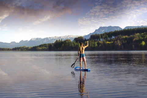 SUP auf dem wärmsten See Oberbayerns
